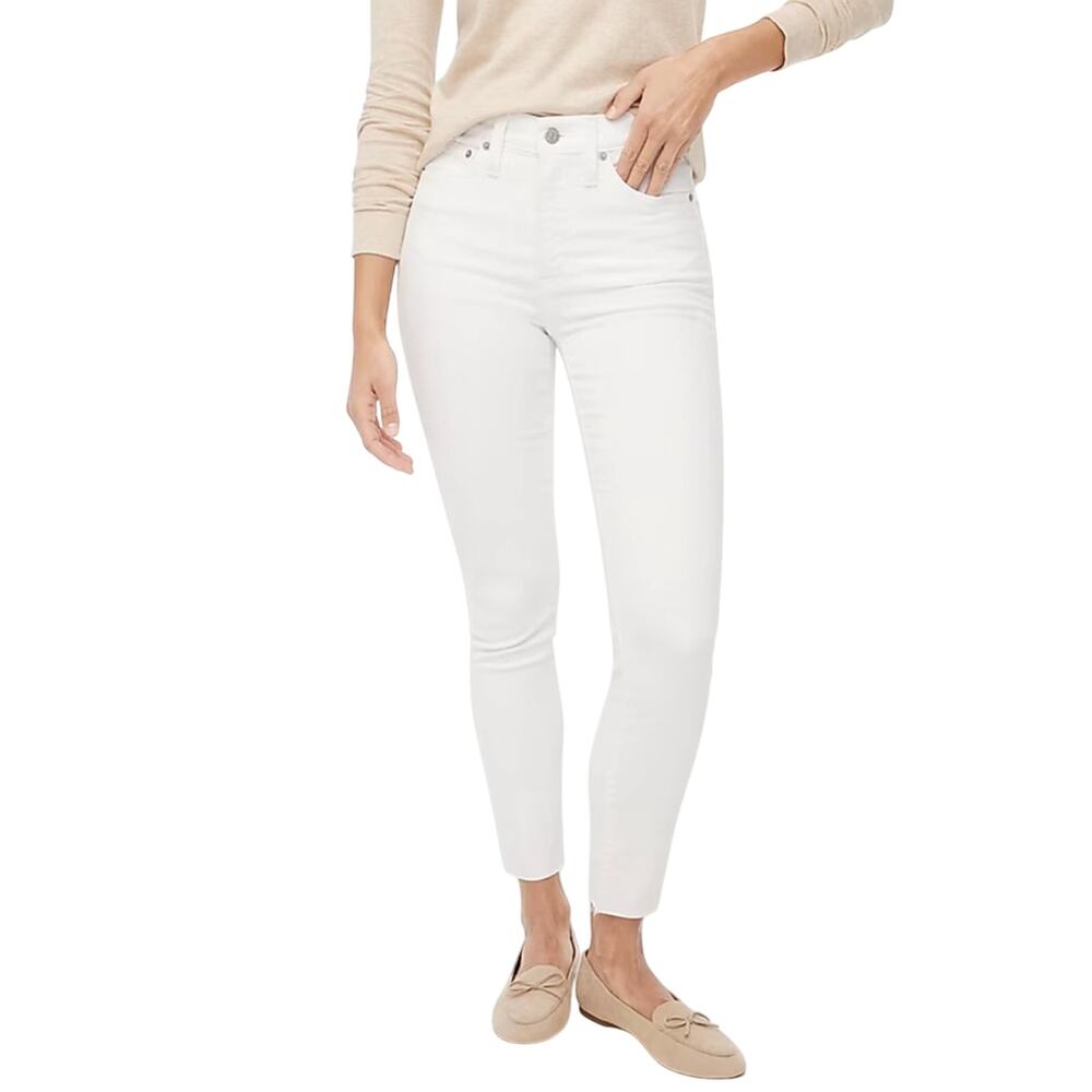 J.Crew Tall 10" high-rise skinny jean in signature stretch white women’s size 32